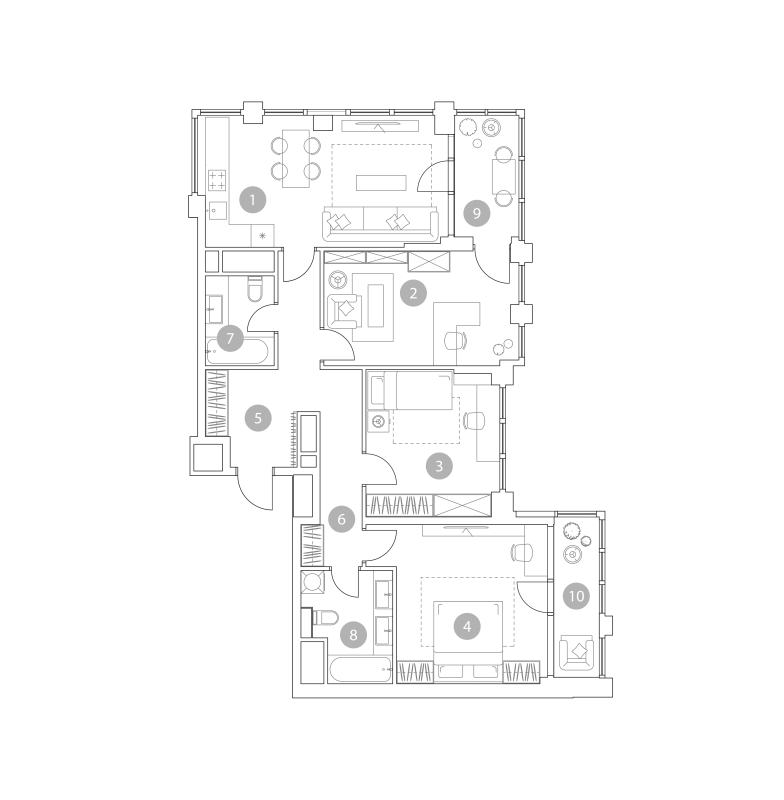 Продажа 3-комн квартиры в новостройке Москва г., Миклухо-Маклая ул.,  к. 1