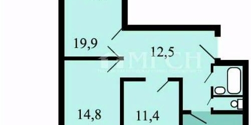 3-комн квартира Поречная улица, 27К1
