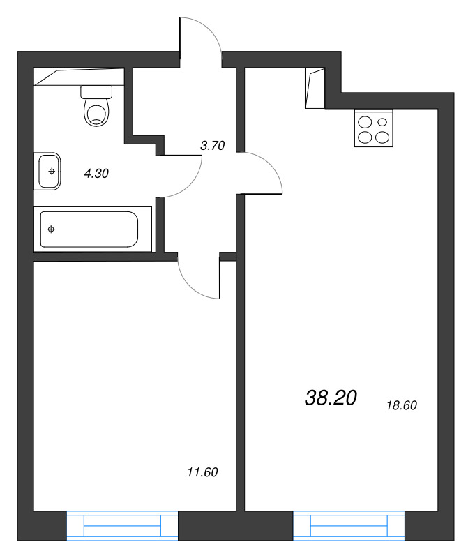 Продажа 1-комн квартиры в новостройке Санкт-Петербург г., Партизанская ул.,  к. 9