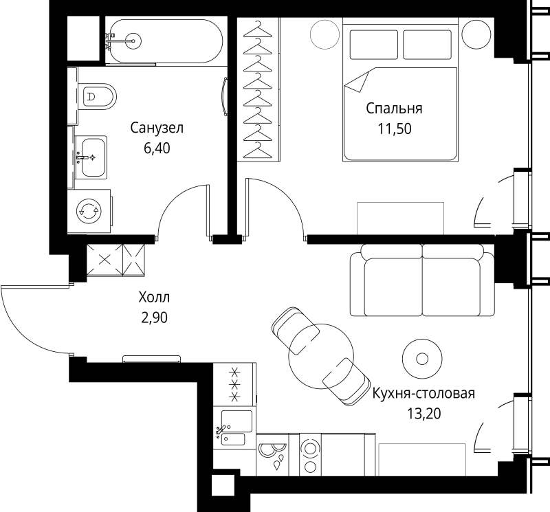 Продажа 1-комн квартиры в новостройке Москва г., Верейская ул.,  к. Indigo 6
