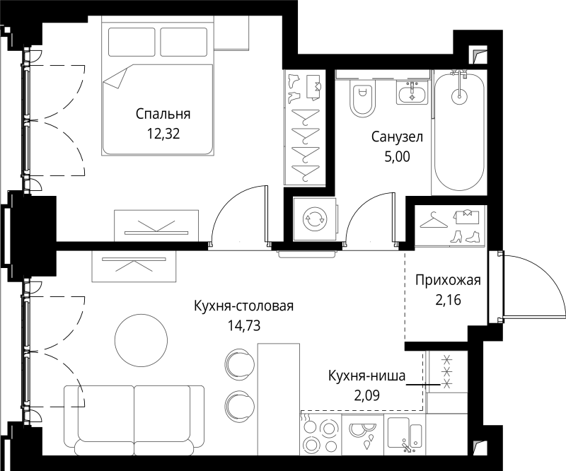 Продажа 1-комн квартиры в новостройке Москва г.,  Волоколамское ш.,  к. Cliff 2