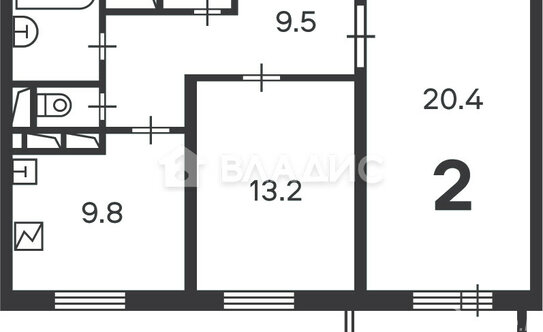 Продажа 2-комн квартиры на вторичном рынке Щелковское ш,  д. 74