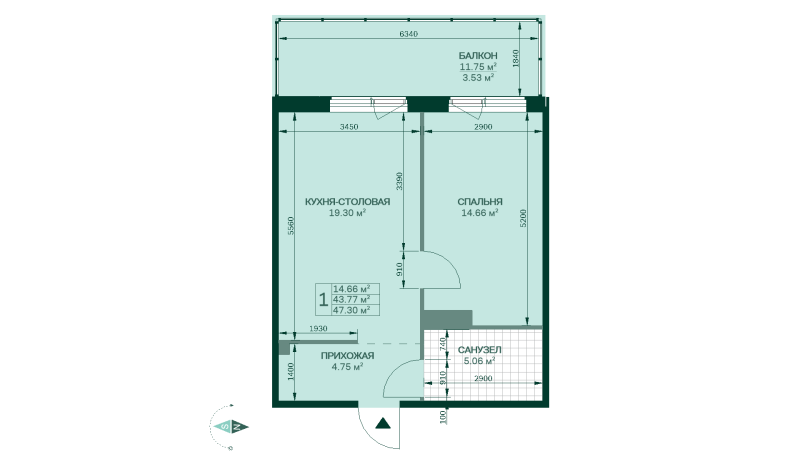 Продажа 1-комн квартиры в новостройке Всеволожск г., Дорога Жизни ш.,  к. 4.5