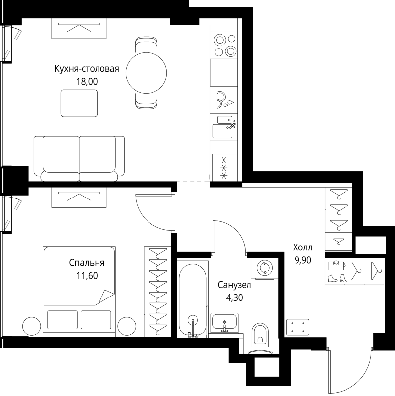 Продажа 1-комн квартиры в новостройке Москва г., Верейская ул.,  к. Indigo 1