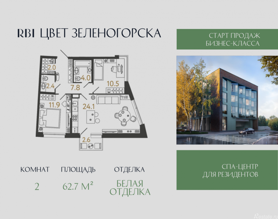 Продажа 2-комн квартиры в новостройке Курортный район, Зеленогорск, Ленина пр., д. 38