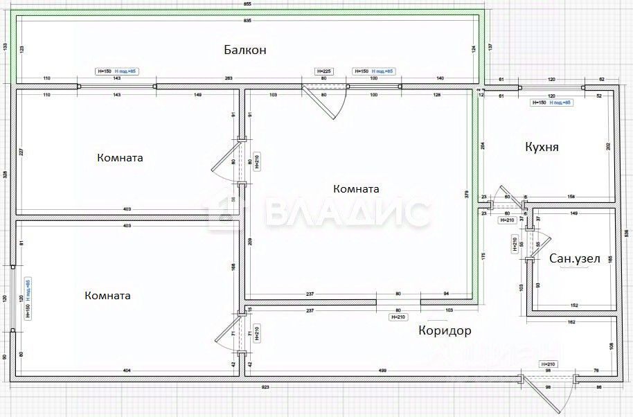 Продажа 3-комн квартиры на вторичном рынке улица Ирины Левченко,  д. 4