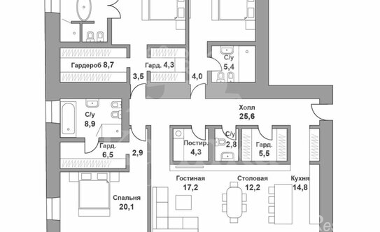 Продажа 4-комн квартиры на вторичном рынке улица Солянка,  д. 7 с1