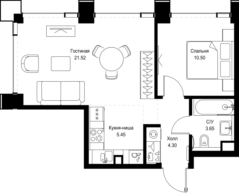 Продажа 1-комн квартиры в новостройке Москва г., Верейская ул.,  к. SET.2.А