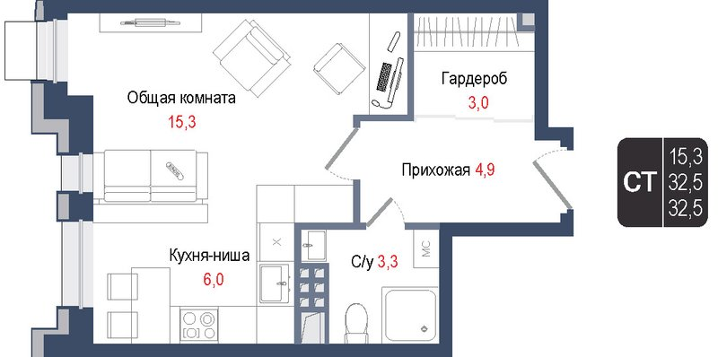 Продажа студии Королёв г.,  к. 1