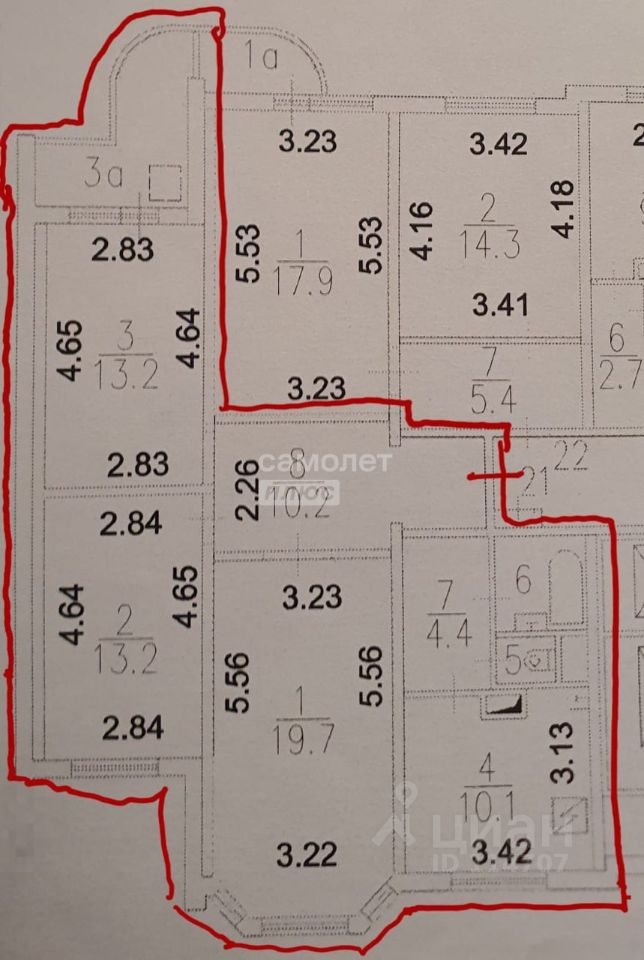 Продажа 3-комн квартиры на вторичном рынке Шереметьевская улица, 37К2