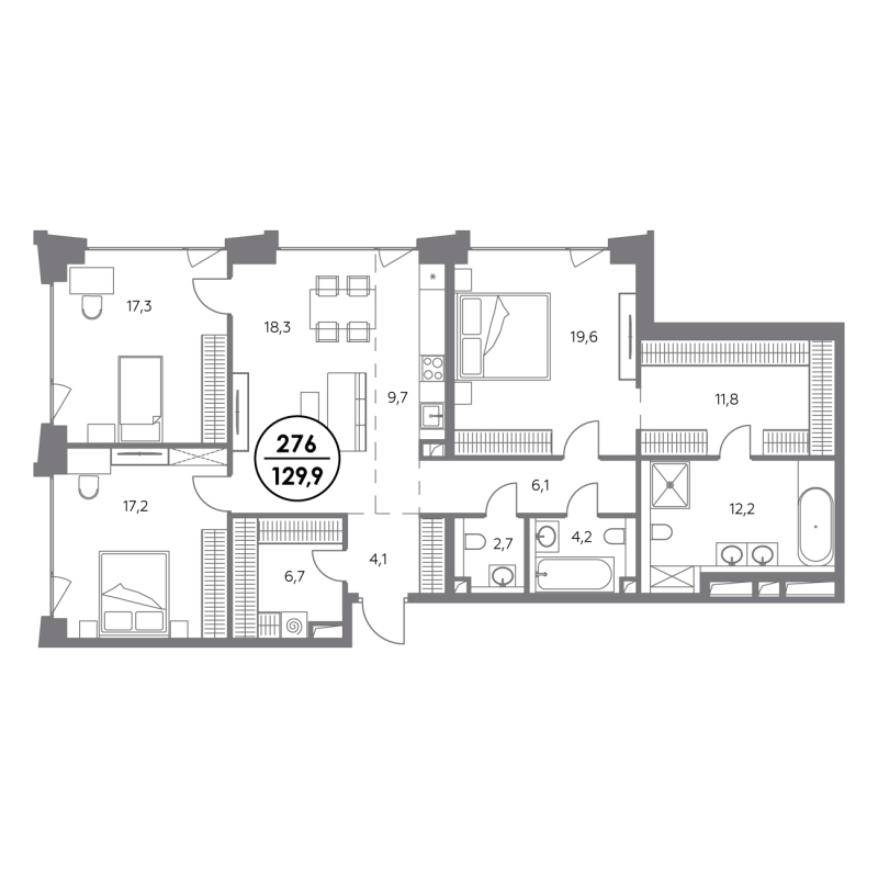 Продажа 3-комн квартиры в новостройке Москва г., Шлюзовая наб.,  к. 1