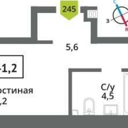 Продажа 1-комн квартиры в новостройке Красногорск, Московская область, Красногорск, мкрн. Опалиха