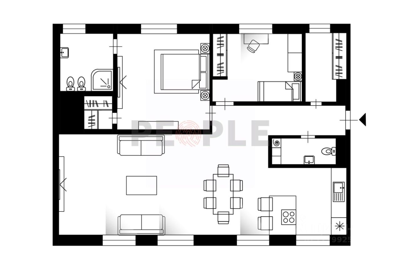 Продажа 3-комн квартиры на вторичном рынке улица Трехгорный Вал, 14с2