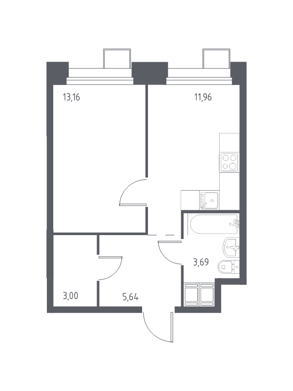Продажа 1-комн квартиры в новостройке Дудкино д., Цветочная ул.,  к. 2.3