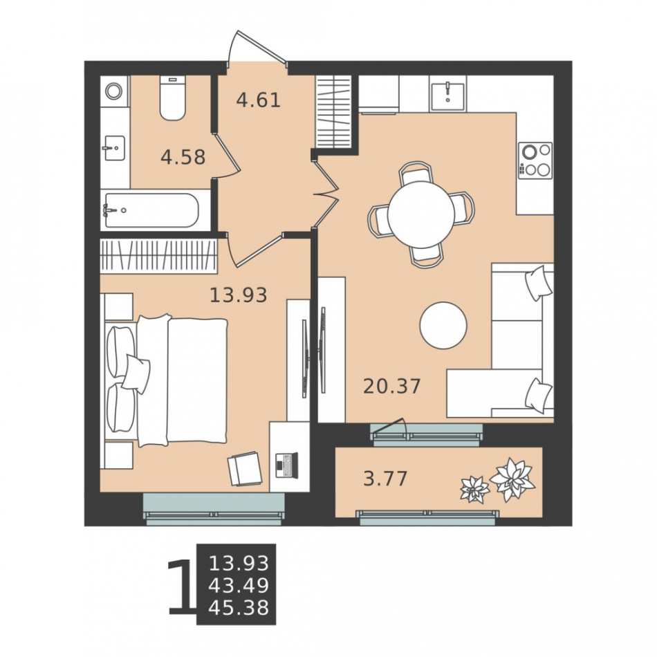 Продажа 1-комн квартиры в новостройке Химки г., Вашутинское ш.,  к. 5