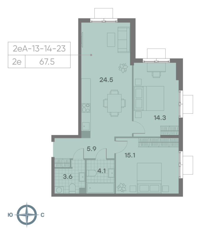 Продажа 2-комн квартиры в новостройке Москва г., Красного Маяка ул.,  к. 3