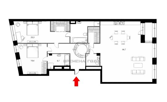 Продажа 3-комн квартиры на вторичном рынке Коробейников переулок,  д. 1