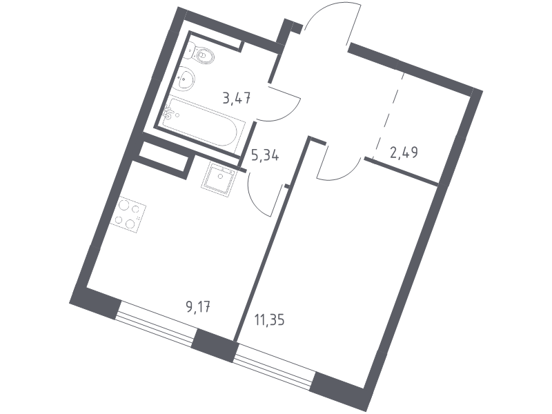 Продажа 1-комн квартиры в новостройке Лаголово д., Гатчинское ш.,  к. 1