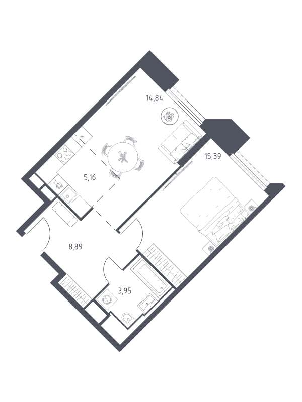 Продажа 1-комн квартиры в новостройке Раздоры д., Мякининское ш.,  к. 21