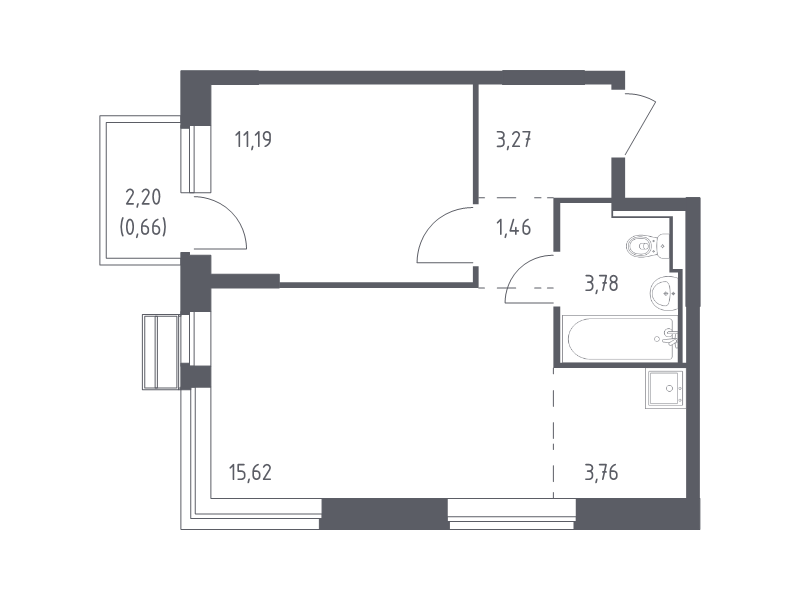 Продажа 1-комн квартиры в новостройке Лайково с., Лесная ул.,  к. 55