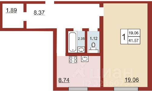 Продажа 1-комн квартиры на вторичном рынке пос. Романовка, 21