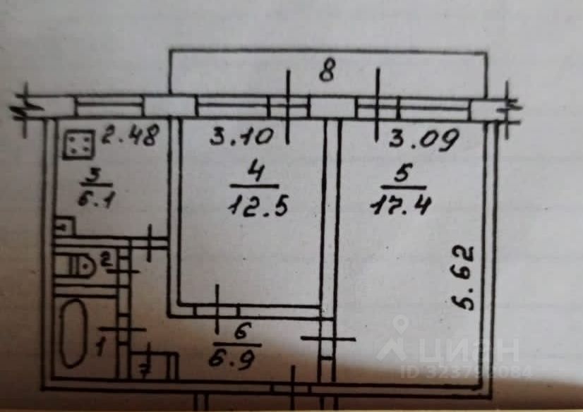 Продажа 2-комн квартиры на вторичном рынке пос. Цветковский, улица Подгорная, 11