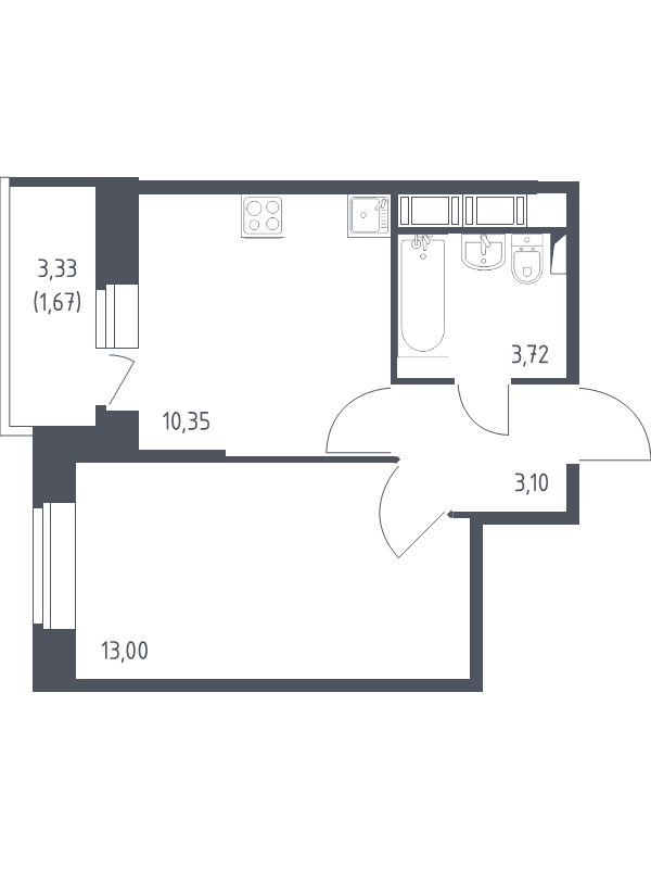 Продажа 1-комн квартиры в новостройке Колпино г., Загородная ул.,  к. 39