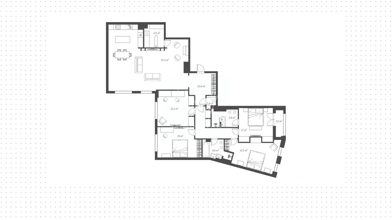 Продажа 5-комн квартиры на вторичном рынке улица Фадеева, 4А