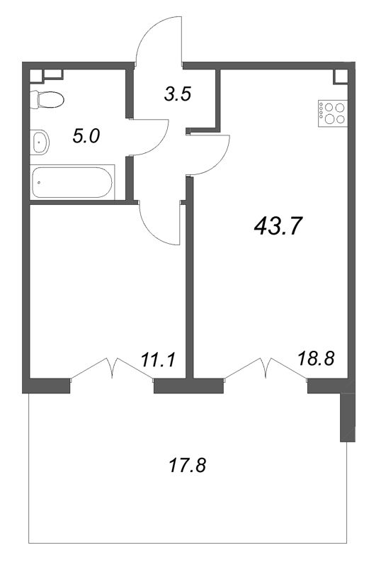 Продажа 1-комн квартиры в новостройке Шушары п., Пулковское ш.,  к. 4