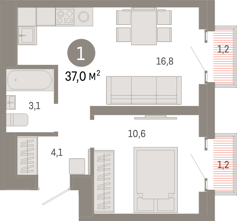 Продажа 1-комн квартиры в новостройке Москва г., Тагильская ул.,  к. 1