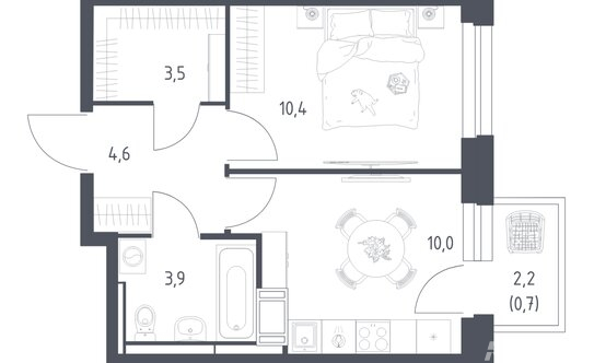 Продажа 1-комн квартиры на вторичном рынке Мытищи г, Стрелковый 1-й пер,  д. 5 к1