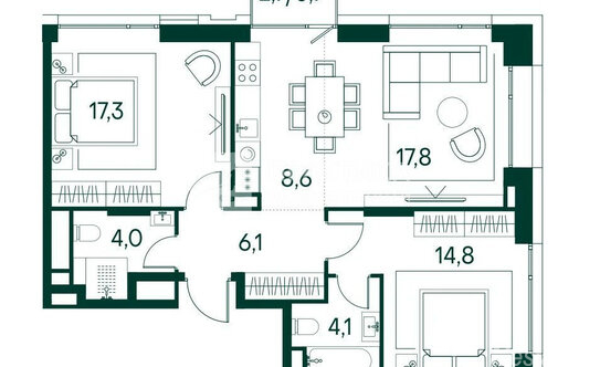 Продажа 2-комн квартиры на вторичном рынке Андропова пр-кт,  д. 9/1 к2