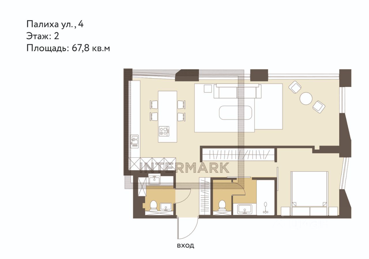 Продажа 2-комн квартиры на вторичном рынке улица Палиха, 4