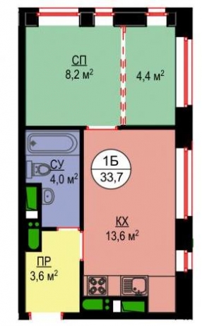 Планировка ЖК Эдальго, 8.2 м2