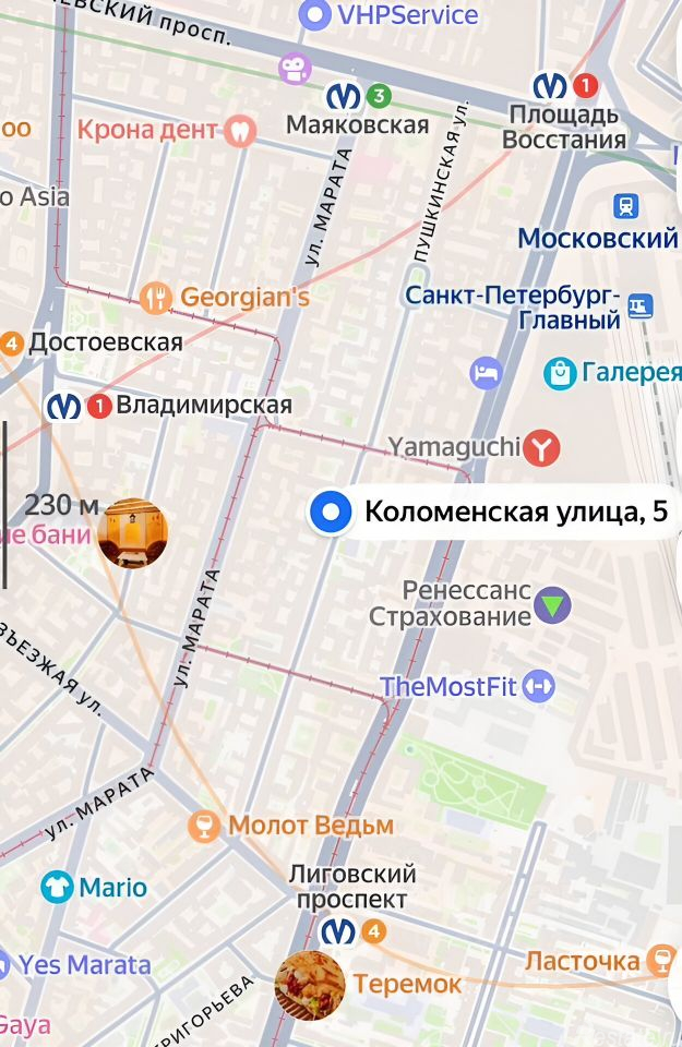 Аренда торгового помещения Коломенская улица