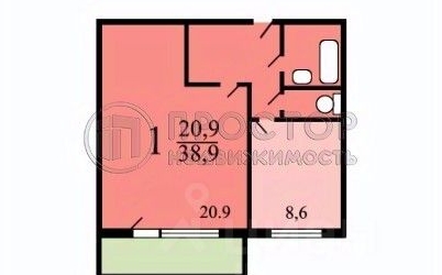 1-комн квартира Мячковский бульвар, 3