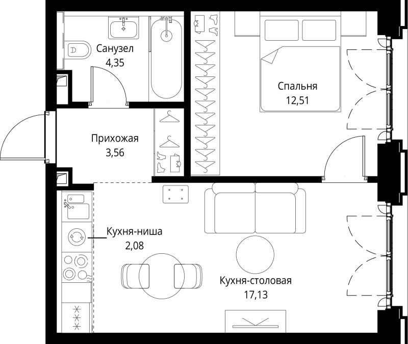 Продажа 1-комн квартиры в новостройке Москва г.,  Волоколамское ш.,  к. Cliff 3
