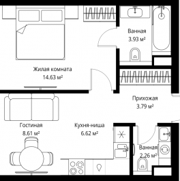 Продажа 1-комн квартиры в новостройке Москва г., Верейская ул.,  к. 5