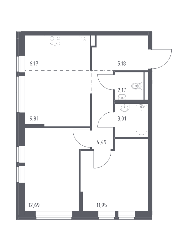 Продажа 2-комн квартиры в новостройке Балашиха г., Балашихинское ш.,  к. 7