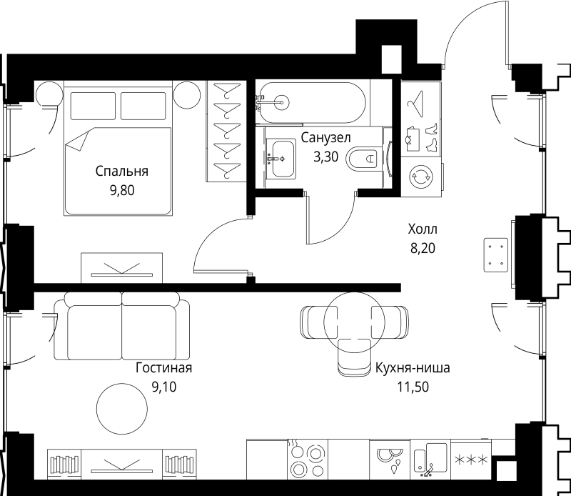Продажа 1-комн квартиры в новостройке Москва г., Верейская ул.,  к. Indigo 3