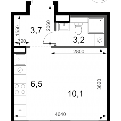 Студия Химки г., Олимпийская ул.,  к. 1.2