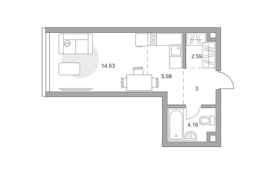 Продажа студии Москва г., Народного Ополчения ул.,  к. 1
