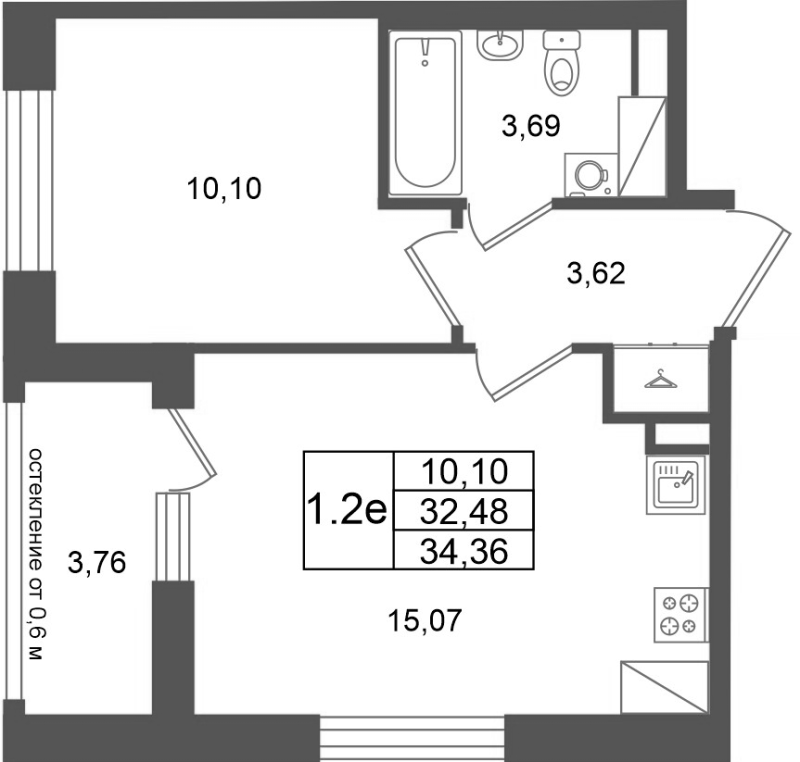 Продажа 1-комн квартиры в новостройке Новосаратовка д., Покровская Дорога ул.,  к. 14.1