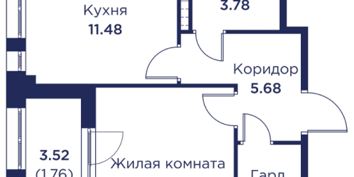 1-комн квартира Кронштадт г., Цитадельское ш.,  к. 3