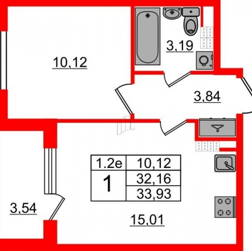 1-комн квартира Пулковское шоссе