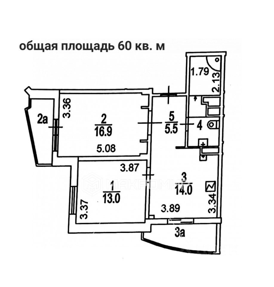 Продажа 2-комн квартиры на вторичном рынке улица Дмитрия Ульянова, 43К3