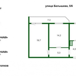 Продажа 2-комн квартиры на вторичном рынке улица Белышева,  д. 5/6
