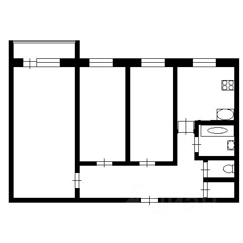 3-комн квартира Белорусская улица, 28