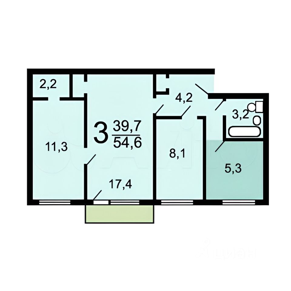 Продажа 3-комн квартиры на вторичном рынке Открытое шоссе, 5К1