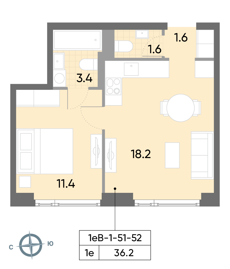 Продажа 1-комн квартиры в новостройке Борисовские Пруды улица, д.1